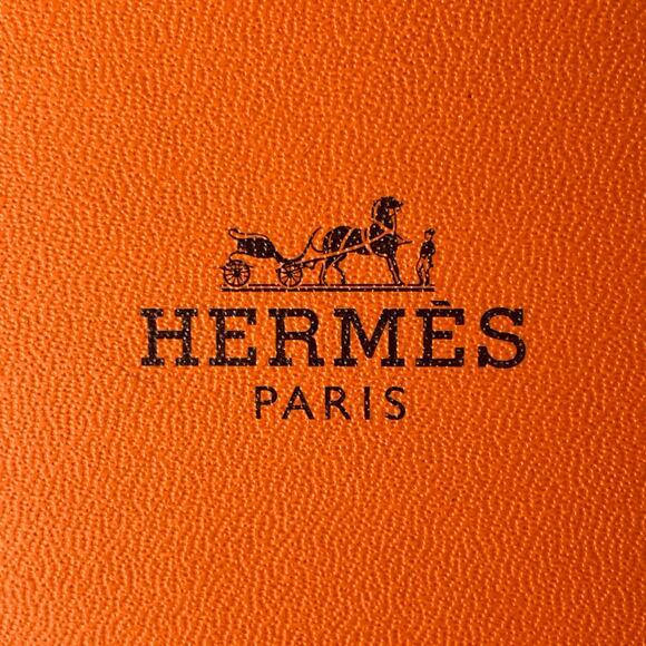 Hermes Scarf Gift Box Empty Orange Cardboard Paris France Storage Tissue Paper - Picture 2 of 11